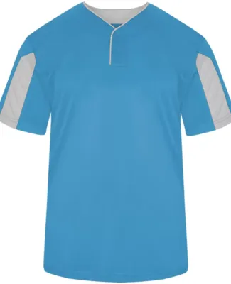 Alleson Athletic 7976 Striker Placket in Columbia blue/ white