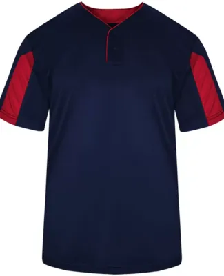 Alleson Athletic 7976 Striker Placket in Navy/ red