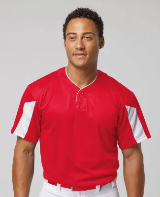 Alleson Athletic 7976 Striker Placket in Red/ white