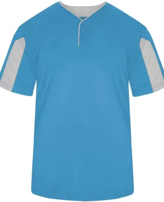 Alleson Athletic 2976 Youth Striker Placket in Columbia blue/ white