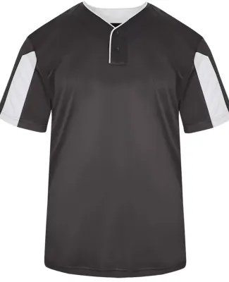Alleson Athletic 2976 Youth Striker Placket in Graphite/ white