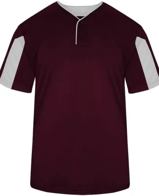 Alleson Athletic 2976 Youth Striker Placket in Maroon/ white