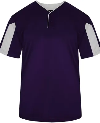 Alleson Athletic 2976 Youth Striker Placket in Purple/ white