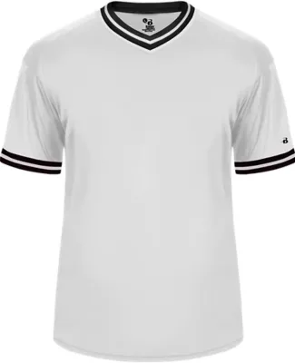 Alleson Athletic 2974 Youth Vintage Jersey White/ Black/ White