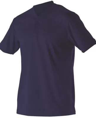 Alleson Athletic 522MM Baseball Two Button Henley  Navy