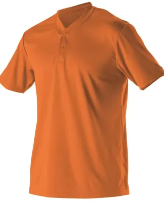 Alleson Athletic 522MM Baseball Two Button Henley  Orange