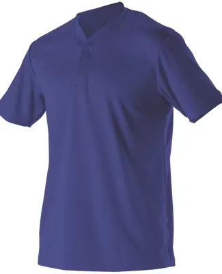 Alleson Athletic 522MM Baseball Two Button Henley  Royal