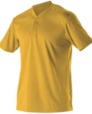 Alleson Athletic 522MM Baseball Two Button Henley  Gold