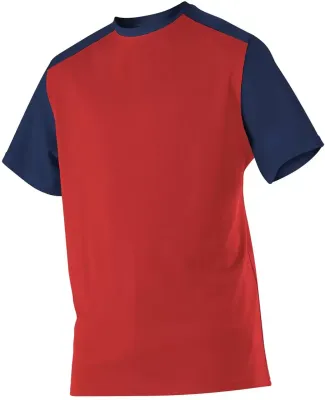 Alleson Athletic 532CJ Crewneck Baseball Jersey Red/ Navy