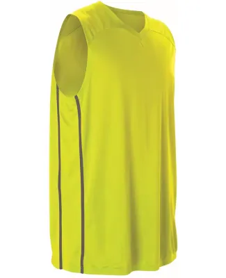 Alleson Athletic 535J Basketball Jersey Electric Yellow/ Charcoal