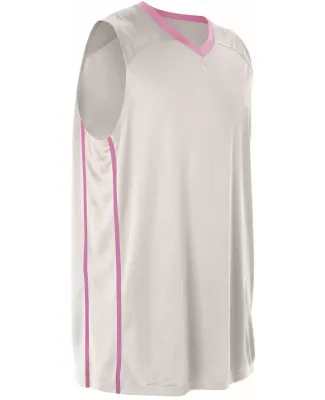 Alleson Athletic 535J Basketball Jersey White/ Pink