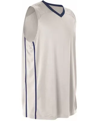 Alleson Athletic 535JY Youth Basketball Jersey White/ Navy