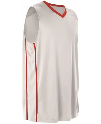 Alleson Athletic 535JY Youth Basketball Jersey White/ Red