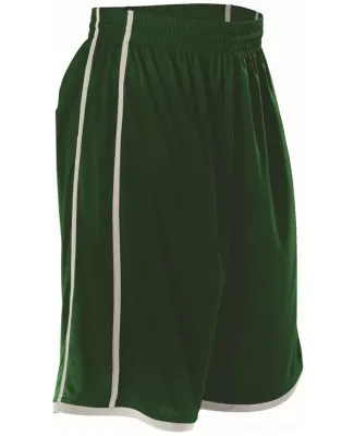 Alleson Athletic 535PY Youth Basketball Shorts Forest/ White