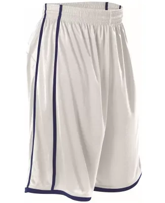 Alleson Athletic 535PY Youth Basketball Shorts White/ Navy