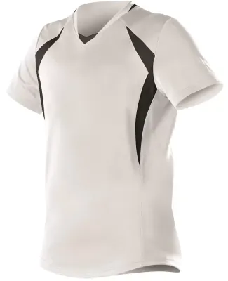 Alleson Athletic 552JW Women's Short Sleeve Fastpi in White/ black