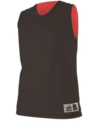 Alleson Athletic 560RW Women's Reversible Mesh Tan Black/ Red