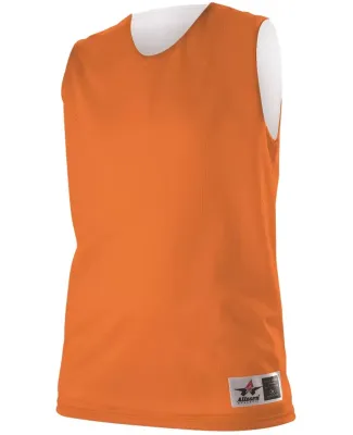 Alleson Athletic 560RW Women's Reversible Mesh Tan Orange/ White