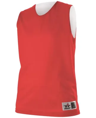 Alleson Athletic 560RW Women's Reversible Mesh Tan Red/ White