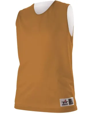 Alleson Athletic 560RW Women's Reversible Mesh Tan Texas Orange/ White