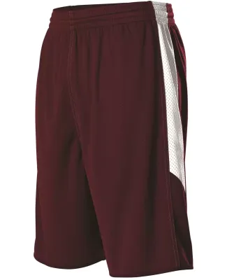 Alleson Athletic 589PSP Single Ply Reversible Bask in Maroon/ white