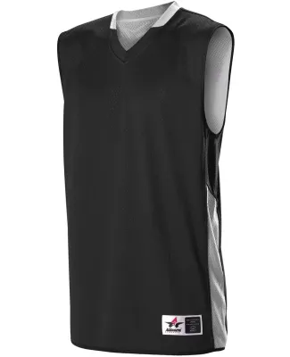 Alleson Athletic 589RSP Single Ply Reversible Jers Black/ White