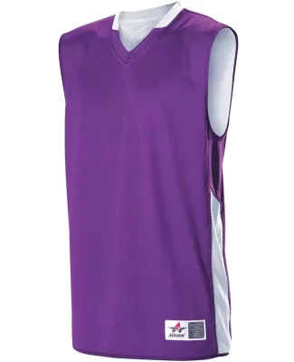 Alleson Athletic 589RSP Single Ply Reversible Jers Purple/ White