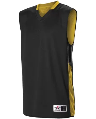 Alleson Athletic 589RSPY Youth Single Ply Reversib Black/ Gold