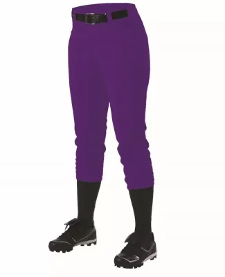 Alleson Athletic 605PBWY Girls' Belt Loop Fast-Pit Purple