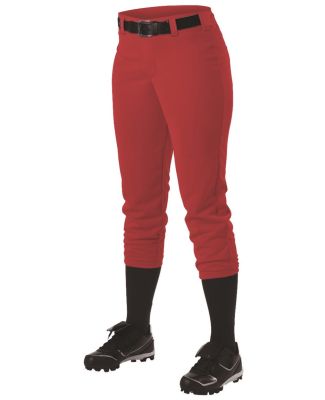 Alleson Athletic 605PBWY Girls' Belt Loop Fast-Pit in Red