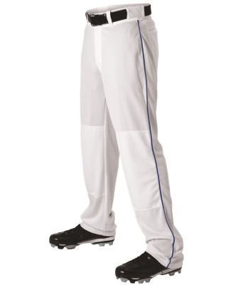 Alleson Athletic 605WLB Baseball Pants With Braid in White/ royal