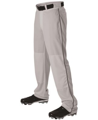 Alleson Athletic 605WLB Baseball Pants With Braid in Grey/ black