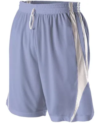 Alleson Athletic 54MMP Reversible Basketball Short Columbia Blue/ White