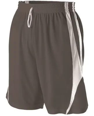 Alleson Athletic 54MMP Reversible Basketball Short Charcoal/ White