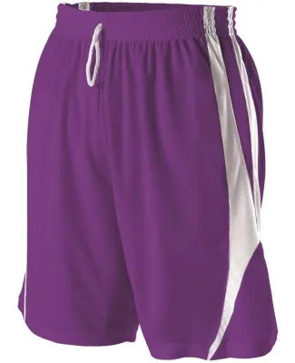 Alleson Athletic 54MMP Reversible Basketball Short Purple/ White