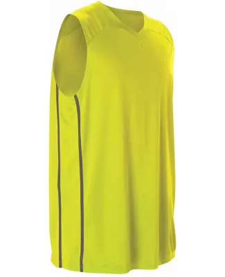 Alleson Athletic 535JW Women's Basketball Jersey Electric Yellow/ Charcoal