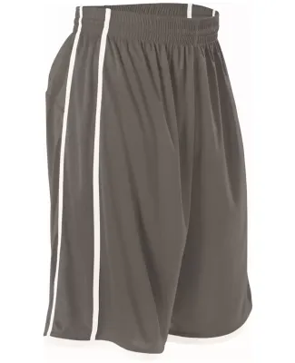Alleson Athletic 535PW Women's Basketball Shorts Charcoal/ White