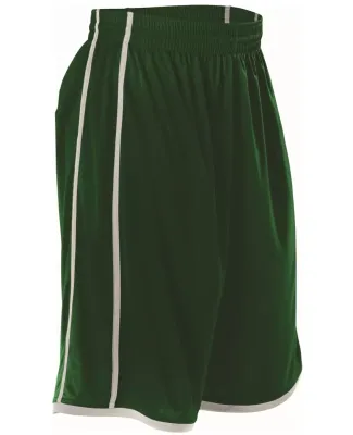 Alleson Athletic 535PW Women's Basketball Shorts Forest/ White
