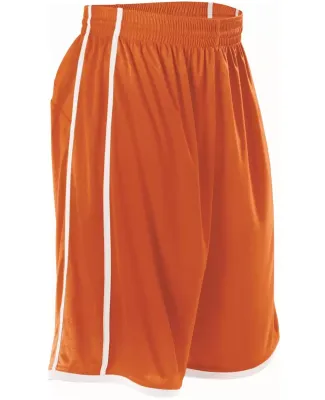 Alleson Athletic 535PW Women's Basketball Shorts Orange/ White
