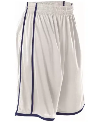 Alleson Athletic 535PW Women's Basketball Shorts White/ Navy