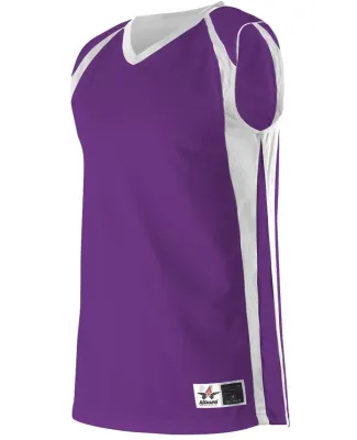 Alleson Athletic 54MMRW Women's Reversible Basketb Purple/ White