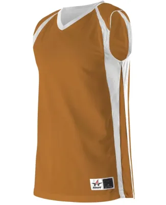 Alleson Athletic 54MMRW Women's Reversible Basketb Texas Orange/ White