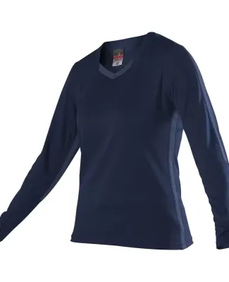 Alleson Athletic 831VLJW Women's Dig Long Sleeve V Navy