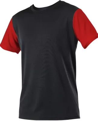Alleson Athletic SJ101A Striker Soccer Jersey in Black/ red