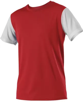 Alleson Athletic SJ101A Striker Soccer Jersey in Red/ white