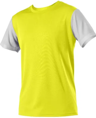 Alleson Athletic SJ101A Striker Soccer Jersey in Neon yellow/ white