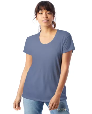 Alternative Apparel AA2620 Ladies Kimber T-Shirt STONEWASH BLUE