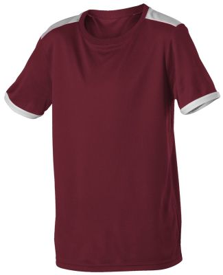 Alleson Athletic SJ102Y Youth Header Soccer Jersey Maroon/ White
