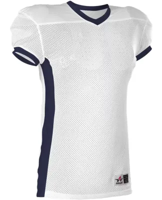 Alleson Athletic 750E Football Jersey in White/ navy