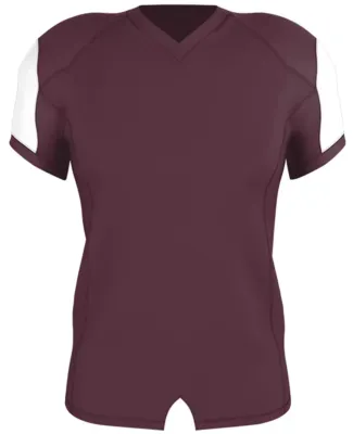 Alleson Athletic 792ZTN Stretch Football Jersey in Maroon/ white